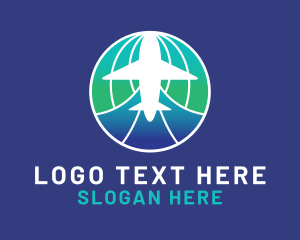 World - Global Airline Travel logo design