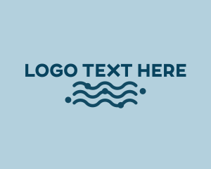 Snorkeling - Ocean Waves Wordmark logo design