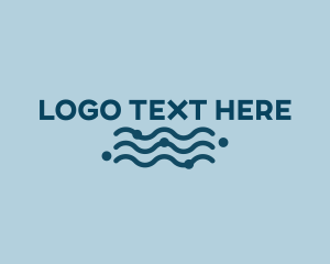 Waterpark - Ocean Waves Wordmark logo design