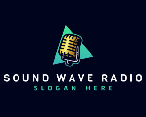 Radio - Microphone Radio Broadcast logo design