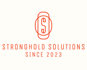 Simple Monoline Letter S logo design