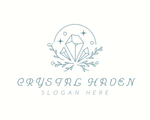 Leaf Crystal Boutique logo design