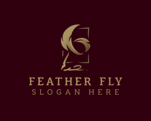 Quill Feather Signature logo design