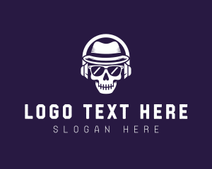 Hat - Skull Fedora Studio logo design