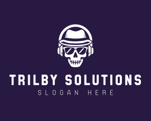 Trilby - Skull Fedora Studio logo design