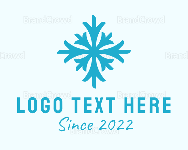 Blue Cold Snowflake Logo