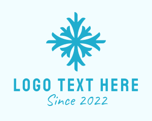 Blizzard - Blue Cold Snowflake logo design