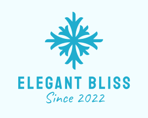 Pattern - Blue Cold Snowflake logo design