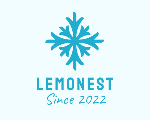 Weather - Blue Cold Snowflake logo design