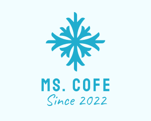 Holiday - Blue Cold Snowflake logo design
