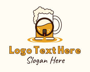 Beer Barrel - Beer Mug Barrel logo design