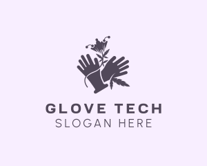 Garden Gloves Flower  logo design