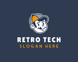 Retro Boy Cap logo design