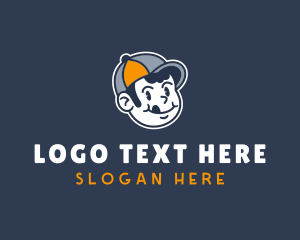 Comic - Retro Boy Cap logo design