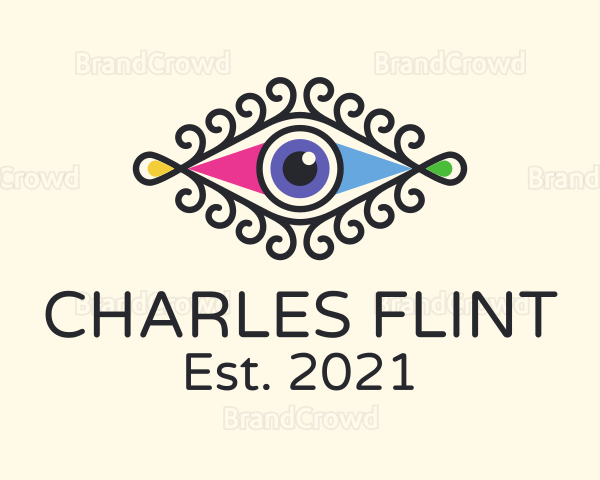 Stylish Colorful Eye Logo