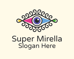 Stylish Colorful Eye Logo