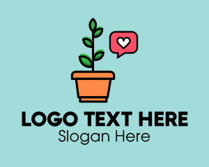 Reaction - Plant Lover Notification logo design