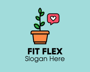 Chat Bubble - Plant Lover Notification logo design