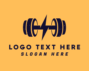 Voltage - Energy Barbell Fitness logo design