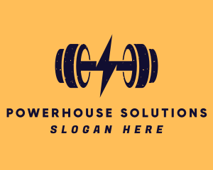 Strength - Energy Barbell Fitness logo design