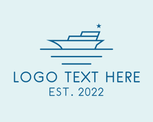 Cruise Ship - Sea Transport Yacht logo design