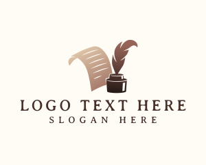 Ink - Quill Pen Ink logo design