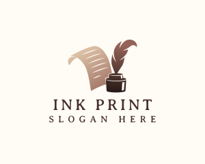 Quill Pen Ink  logo design