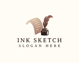 Quill Pen Ink  logo design