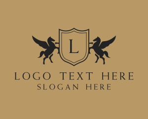 Regal - Pegasus Horse Shield logo design