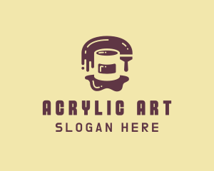 Acrylic - Paint Brush Bucket Decorator logo design