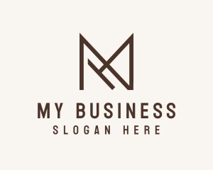 Outline Letter M Business Company logo design