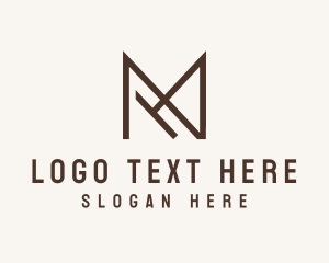 Letter M - Outline Letter M Business Company logo design