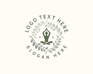 Mindfulness - Leaf Yoga Wellness logo design