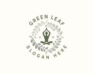 Leaf Yoga Wellness logo design