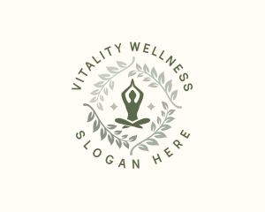 Leaf Yoga Wellness logo design