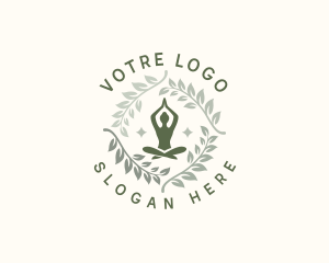 Relax - Leaf Yoga Wellness logo design