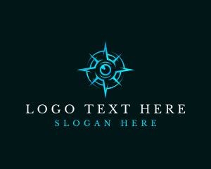 Nautical - Eye Compass Navigation logo design