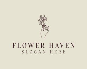 Hand Flower Spa logo design