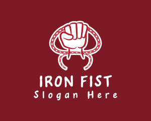 Power Fist Chain logo design