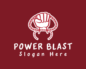 Power Fist Chain logo design