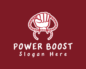 Power Fist Chain logo design