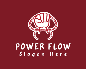 Power Fist Chain logo design