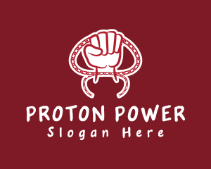 Power Fist Chain logo design