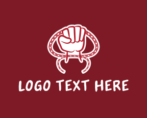 Chain - Power Fist Chain logo design
