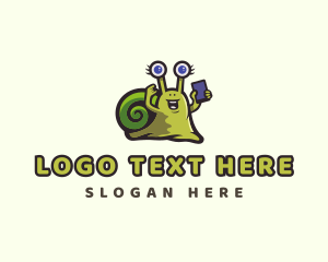 Pc Repair - Snail Smartphone Gadget logo design