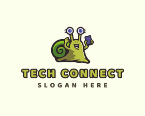 Smartphone - Snail Smartphone Gadget logo design