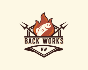 Gourmet Fish Barbecue logo design