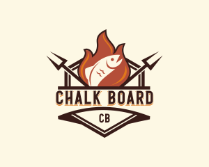 Gourmet Fish Barbecue logo design