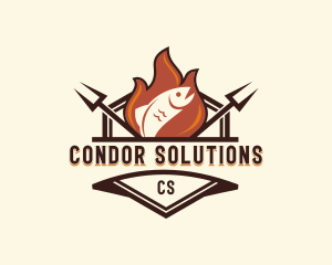 Gourmet Fish Barbecue logo design