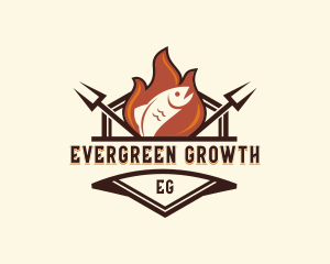 Gourmet Fish Barbecue logo design